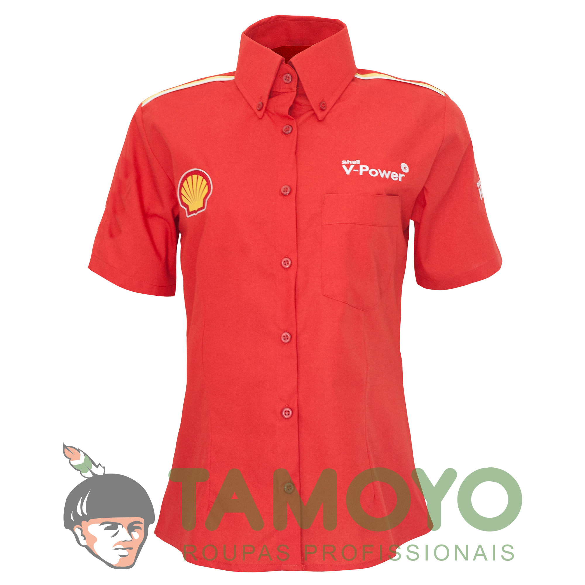 Uniforme Shell Camisa Social Shell Manga Curta Feminina – Roupas Tamoyo