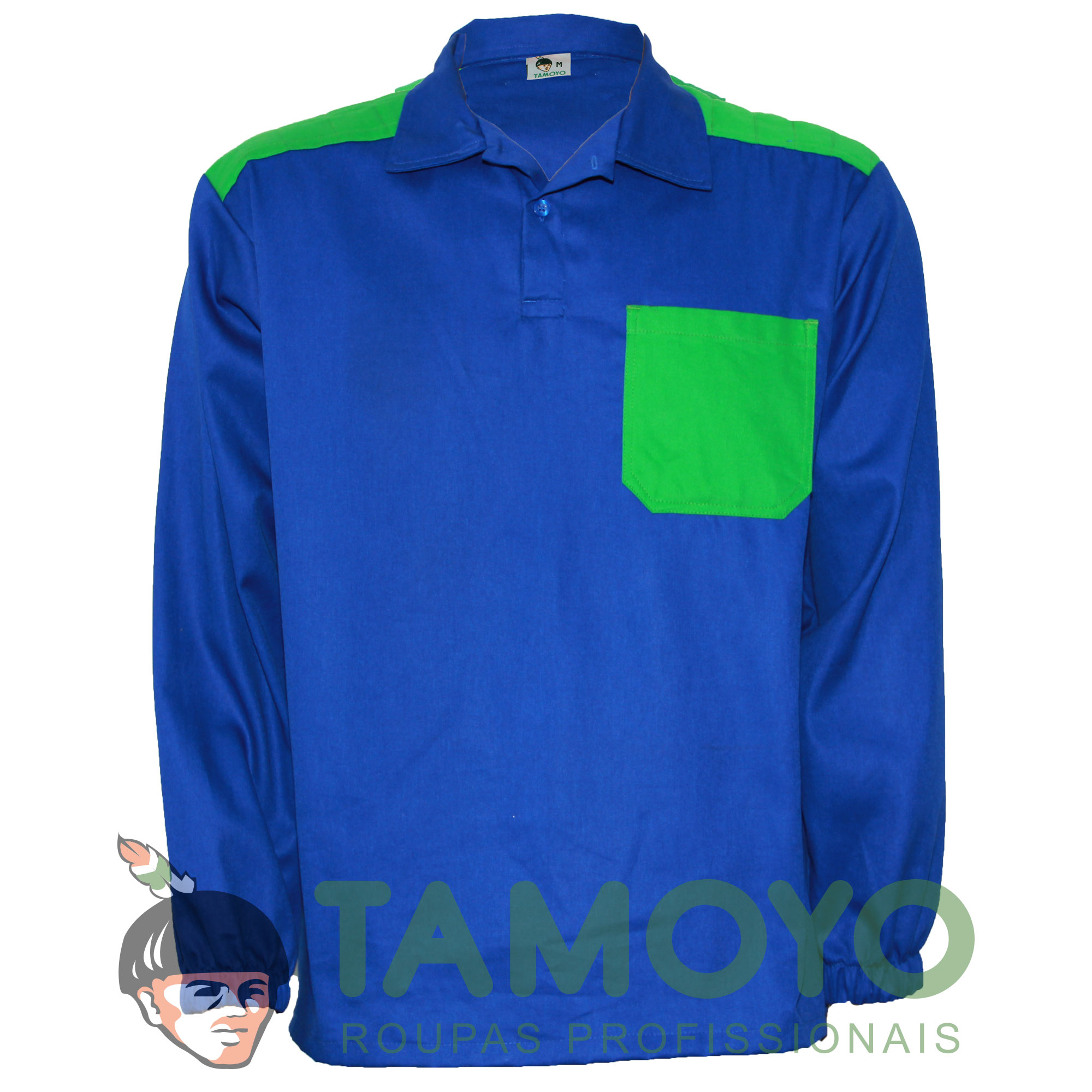 Camisa Gola Polo Manga Longa com Reforço